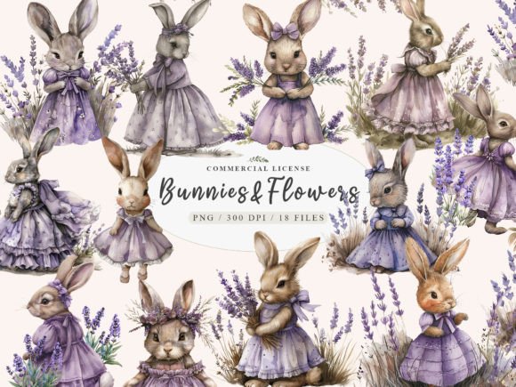Download Baby Bunny Clipart, Provence Lavender - Premium Resources